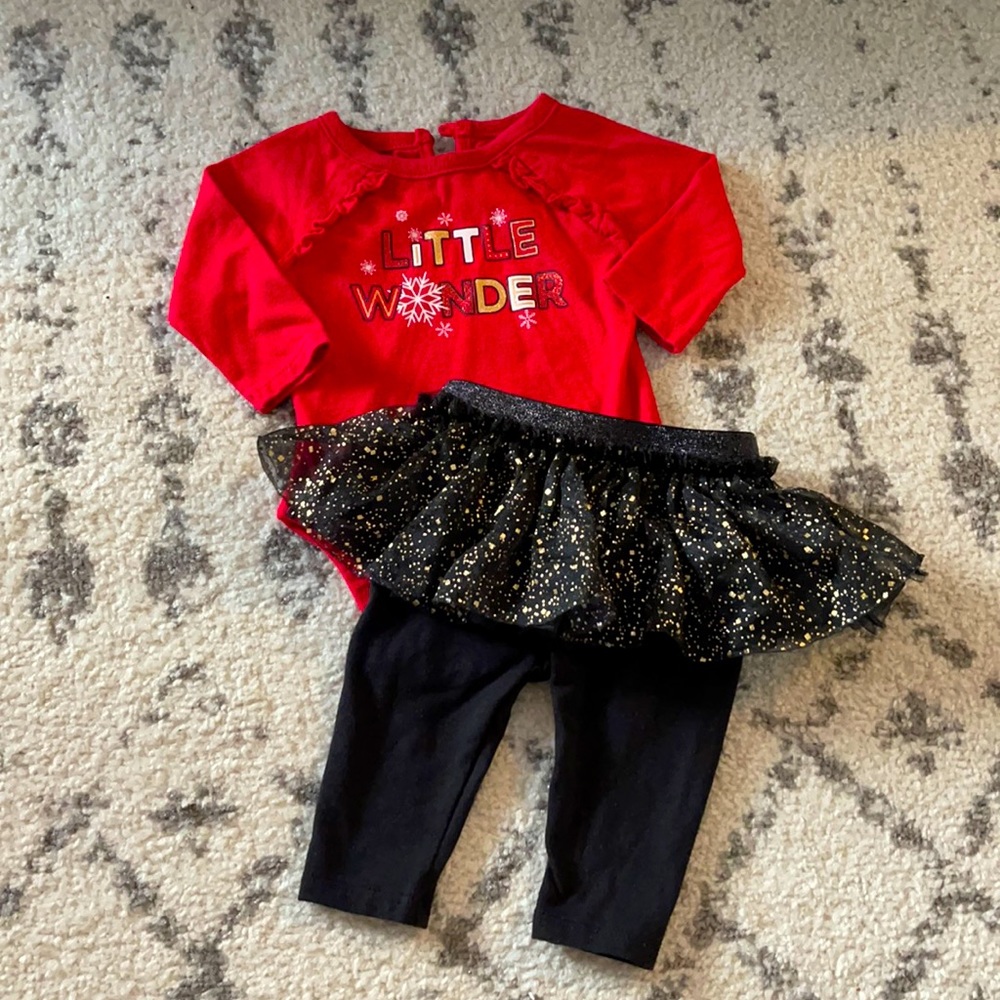 Garanimals 0-3 months girls winter tutu outfit